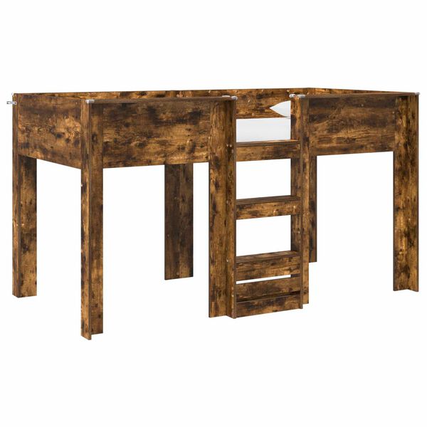 vidaXL Letto a Castello per Bambini Rovere fum&eacute; 100 x 200 cm