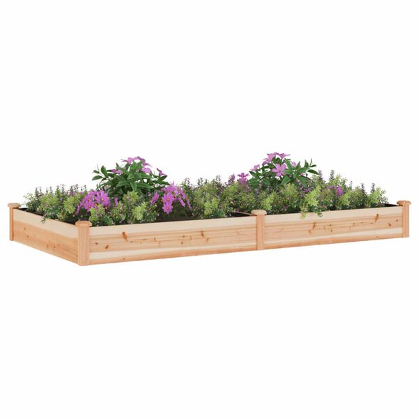 vidaXL Fioriera Rialzata Giardino Fodera 240x120x25 cm Massello Abete