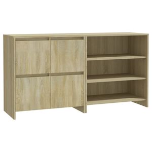 vidaXL Credenze 2 pz Rovere Sonoma in Legno Multistrato