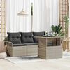 vidaXL Set Divano da Giardino 5 pcs Grigio chiaro polyrattan