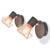 vidaXL Applique 2 pz con 2 Lampadine a LED a Incandescenza 8 W