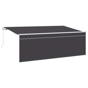 vidaXL Tenda Retrattile Antracite 400 x 200 cm Poliestere e Alluminio