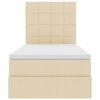 vidaXL Letto con contenitore e materasso Crema 100 x 200 cm Poliestere
