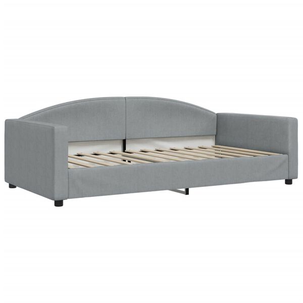 vidaXL Letto da Giorno Grigio Chiaro 100x200 cm in Tessuto