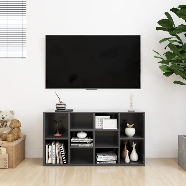 vidaXL Scarpiera con Panchina Grigia 103x30x55 cm Legno Multistrato