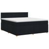 vidaXL Letto box spring con materasso Nero 140 x 190 cm Tessuto