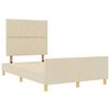 vidaXL Struttura del letto con testiera Crema 120 x 200 cm Tessuto