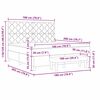 vidaXL Letto a molle con materasso Grigio chiaro 180 x 200 cm Velluto