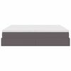 vidaXL Struttura Letto Pouf con Materasso Grigio 180x200 cm Similpelle