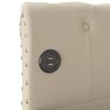 vidaXL Dormeuse con Materasso Presa USB Crema in Tessuto 90x200 cm