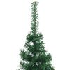 vidaXL Albero di Natale Artificiale ad Angolo con Supporto Verde 180 cm PVC