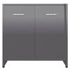vidaXL Mobile da Bagno Grigio Lucido 60x33x61 cm in Legno Multistrato