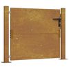 vidaXL Cancello da giardino 100 x 75 cm Nero Bloccabile