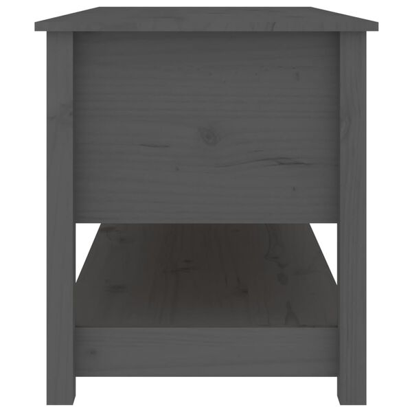 vidaXL Tavolino da Salotto Grigio 102x49x55 cm Legno Massello di Pino