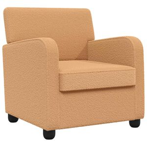 vidaXL Poltrona Beige Pelliccia sintetica di agnello