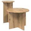 vidaXL Set tavolini 2 pz Rovere Artigianale &Oslash; 45 x 35 cm