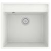 vidaXL Lavello da Cucina con Foro Troppopieno Bianco in Granito