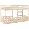 vidaXL Letto a Castello 75x190 cm in Legno Massello di Pino