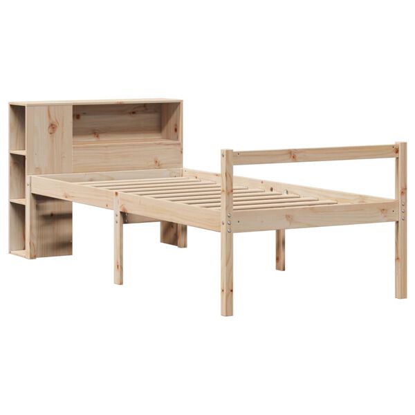 vidaXL Letto Libreria senza Materasso 90x190 cm Legno Massello Pino