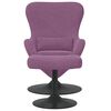 vidaXL Sedia Egg con Pouf Viola Velluto