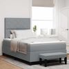 vidaXL Letto a molle con materasso Grigio chiaro 120 x 200 cm Tessuto