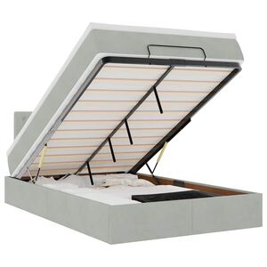 vidaXL Struttura Letto Pouf con Materasso 120x200 cm Velluto