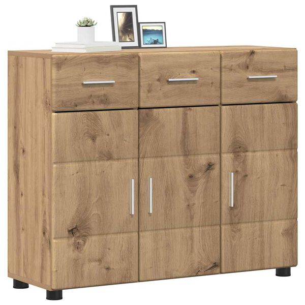 vidaXL Credenza con lo scaffale Rovere artigianale 88,5 x 30,5 x 73 cm