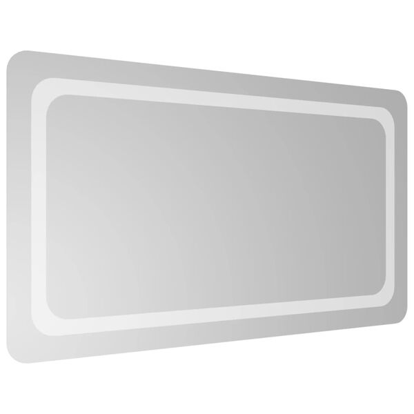 vidaXL Specchio da Bagno con Luci LED 50x90 cm
