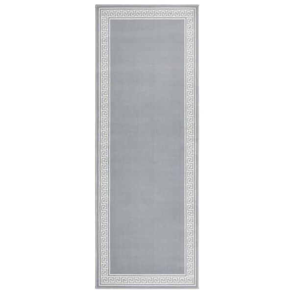 vidaXL Tappeto Lungo in BCF Grigio con Motivo 60x150 cm