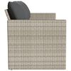 vidaXL Divano da Giardino con Cuscini 3 Posti Grigio Chiaro Polyrattan