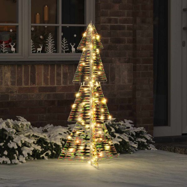 vidaXL Albero di Natale con 100 LED Bianco caldo 120 cm PET