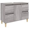 vidaXL Mobile Lavabo Grigio Sonoma 80x33x60 cm in Legno Multistrato