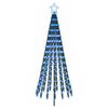 vidaXL Albero di Natale LED 180 cm 255 LED Blu Acciaio Nero