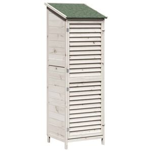 vidaXL Capanno da Giardino con tetto Bianco 59 x 56 x 176 cm