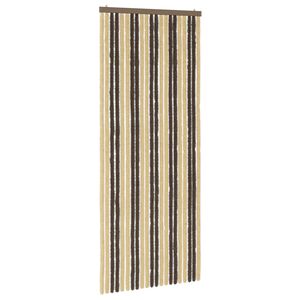 vidaXL Tenda per insetti in chenille Marrone Scuro e Beige 90 x 220 cm