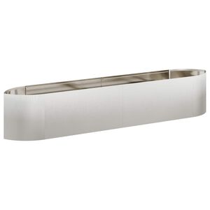 vidaXL Letto rialzato da giardino Acciaio Inox 220 x 40 x 40 cm