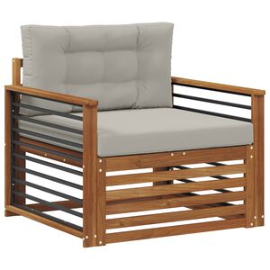 vidaXL Set di divani da esterno Legno di Acacia Massello e Poliestere