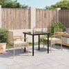 vidaXL Set da Pranzo da Giardino 3 pz con Cuscini Beige in Polyrattan