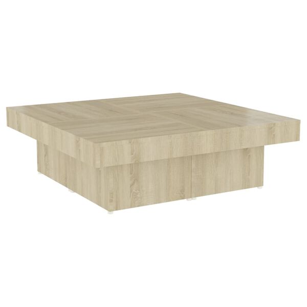 vidaXL Tavolino da Salotto Rovere Sonoma 90x90x28 cm Legno Multistrato