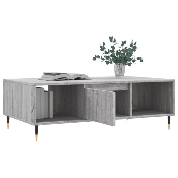 vidaXL Tavolino da Salotto Grigio Sonoma 104x60x35cm Legno Multistrato