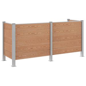 vidaXL Recinzione Contenitore per Rifiuti Marrone 237 x 85 x 115 cm
