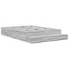 vidaXL Struttura letto con contenitore con porta Grigio Sonoma 150 cm