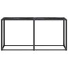vidaXL Tavolo Consolle Nero Marmo 160x35x75,5 cm in Vetro Temperato