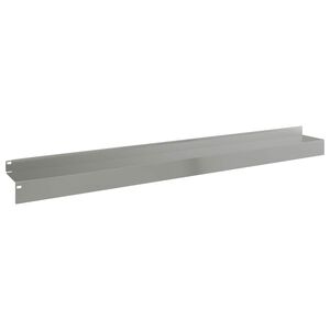 vidaXL Bordura per Prato 10 pz 100 x 10 x 8 cm Acciaio Argento