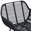 vidaXL Sedia da pranzo 2 pcs Nero 55 x 50 x 74 cm Rattan e Ferro
