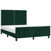 vidaXL Giroletto senza Materasso Verde Scuro 140x190 cm in Velluto