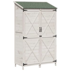 vidaXL Capanno da Giardino Bianco 106 x 56 x 176,5 cm