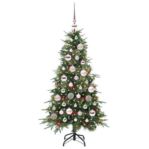 vidaXL Albero di Natale Artificiale con Rami Pieghevoli Verde 120 cm