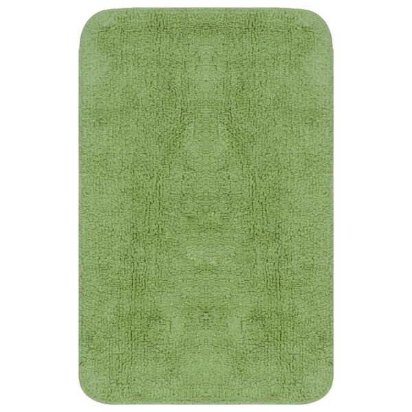 vidaXL Set Tappetini per Bagno 2 pz in Tessuto Verde