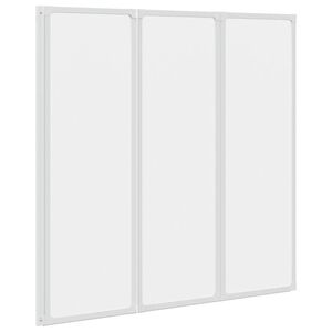 vidaXL Parete per Doccia e Vasca Bagno 117x120cm 3 Pannelli Pieghevole